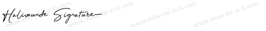 Halimunde Signature字体转换
